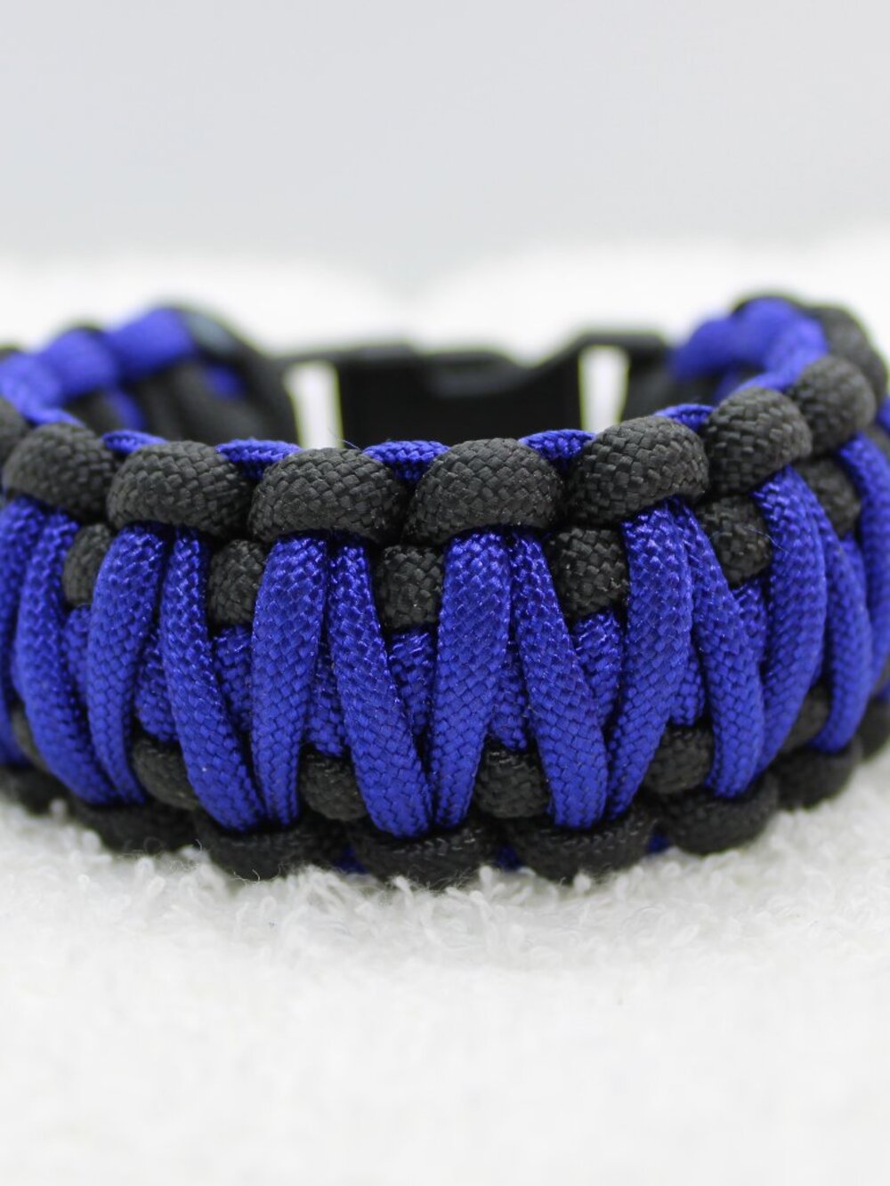 Handmade Blue & Black Paracord Bracelet